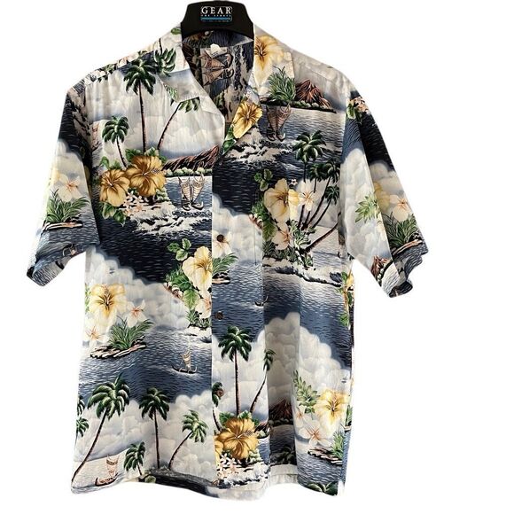 Hana Fashion Hawaiian Tropical Print Shirt Size XL Made in Hawaii Vacation Dad - Picture 1 of 6